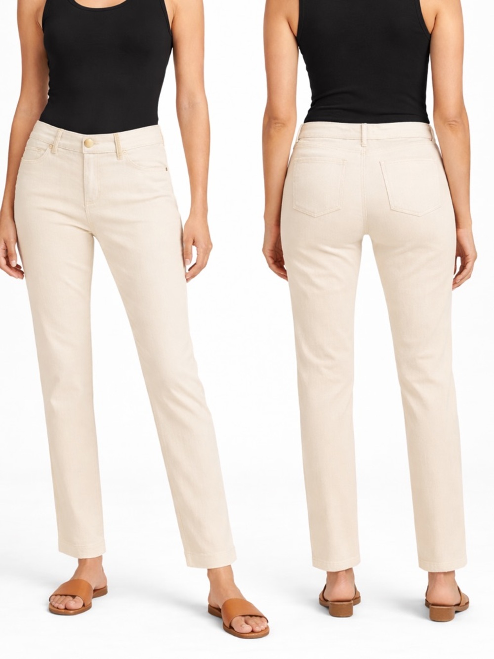 Dismero Beige Gold Accent Jeans